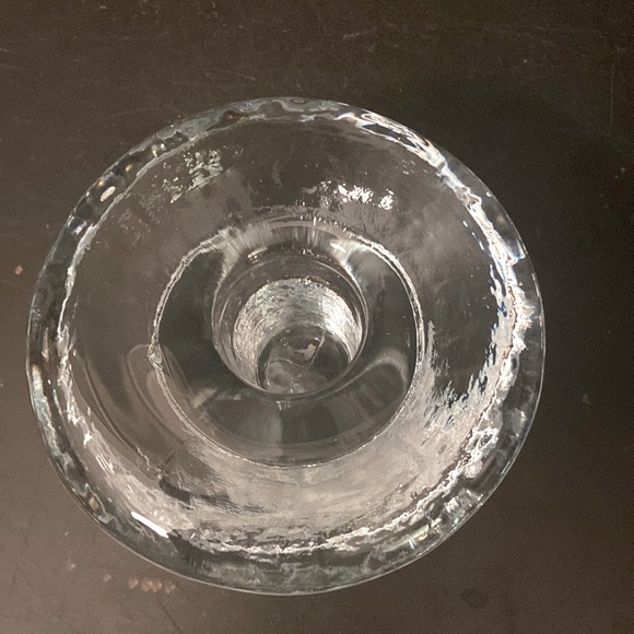 BLENKO Don Sheppard Glass Candlestick Holders Mushroom Mid Mod Art Glass - Picture 2 of 3